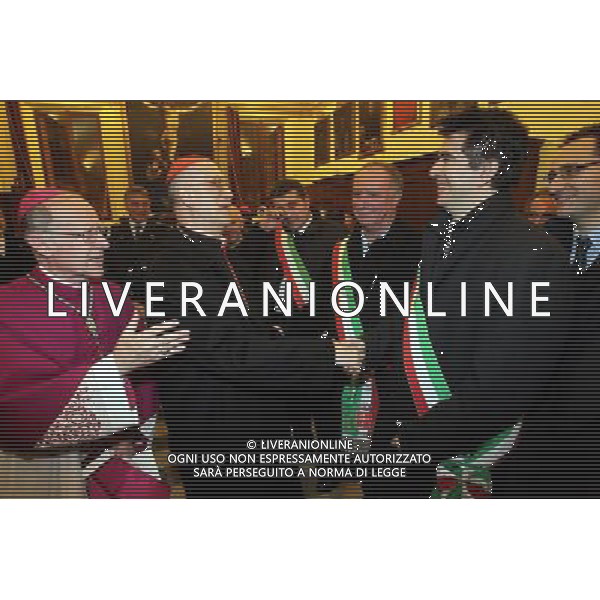 Cardinale Tarcisio Bertone Saluta i Sindaci della Vallata del Santerno FOTO GIANNI SANNA-AG ALDO LIVERANI SAS