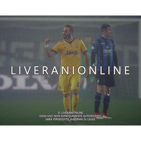 Coppa Italia TIM Cup 2017/2018 Semifinale Andata Bergamo - 30.01.2018 Atalanta-Juventus Nella Foto: esultanza dopo il gol di gonzalo higuain /Ph.Vitez-Ag. Aldo Liverani