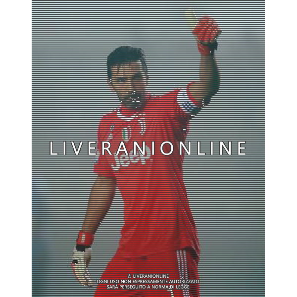 Coppa Italia TIM Cup 2017/2018 Semifinale Andata Bergamo - 30.01.2018 Atalanta-Juventus Nella Foto: esultanza di gianluigi buffon dopo il rigore parato /Ph.Vitez-Ag. Aldo Liverani
