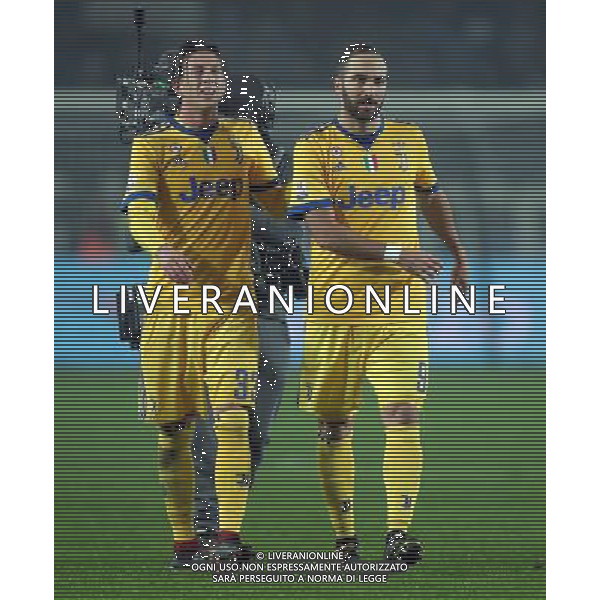 Coppa Italia TIM Cup 2017/2018 Semifinale Andata Bergamo - 30.01.2018 Atalanta-Juventus Nella Foto: esultanza di gonzalo higuain che festeggia con federico bernardeschi a fine gara /Ph.Vitez-Ag. Aldo Liverani