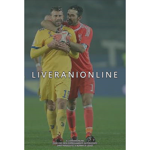 Coppa Italia TIM Cup 2017/2018 Semifinale Andata Bergamo - 30.01.2018 Atalanta-Juventus Nella Foto:Barzagli Andrea - Buffon Gianluigi /Ph.Vitez-Ag. Aldo Liverani