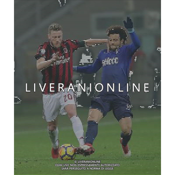 Coppa Italia TIM Cup 2017/2018 Semifinale Andata Milano - 31.01.2018 Milan-Lazio Nella Foto: ignazio abate e Felipe Anderson /Ph.Vitez-Ag. Aldo Liverani