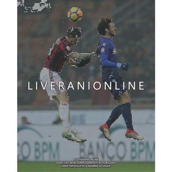 Coppa Italia TIM Cup 2017/2018 Semifinale Andata Milano - 31.01.2018 Milan-Lazio Nella Foto: felipe anderson e alessio romagnoli /Ph.Vitez-Ag. Aldo Liverani