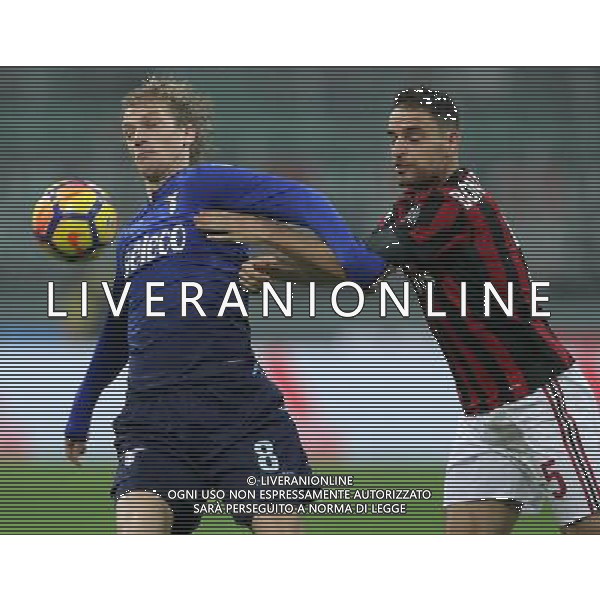 Coppa Italia TIM Cup 2017/2018 Semifinale Andata Milano - 31.01.2018 Milan-Lazio Nella Foto: dusan basta e giacomo bonaventura /Ph.Vitez-Ag. Aldo Liverani