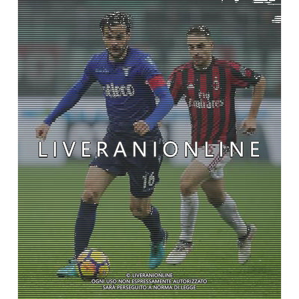 Coppa Italia TIM Cup 2017/2018 Semifinale Andata Milano - 31.01.2018 Milan-Lazio Nella Foto: marco parolo e giacomo bonaventura /Ph.Vitez-Ag. Aldo Liverani