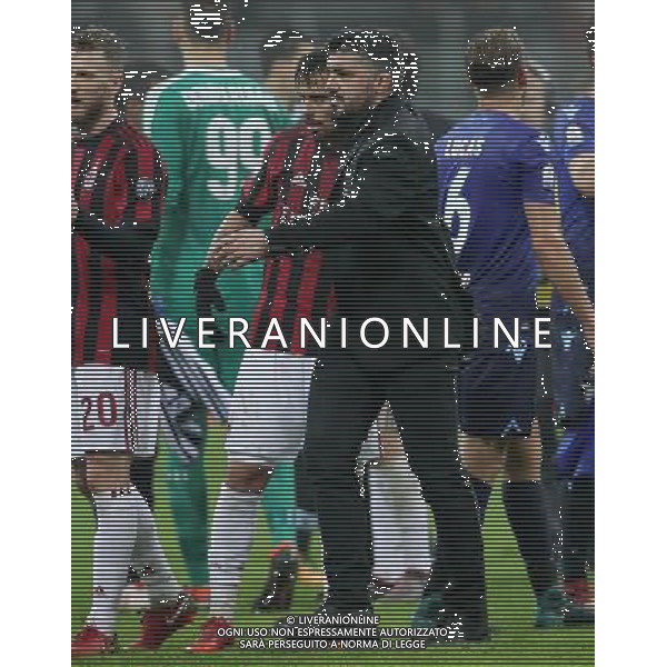 Coppa Italia TIM Cup 2017/2018 Semifinale Andata Milano - 31.01.2018 Milan-Lazio Nella Foto:Gattuso Gennaro - Suso Fernandez /Ph.Vitez-Ag. Aldo Liverani