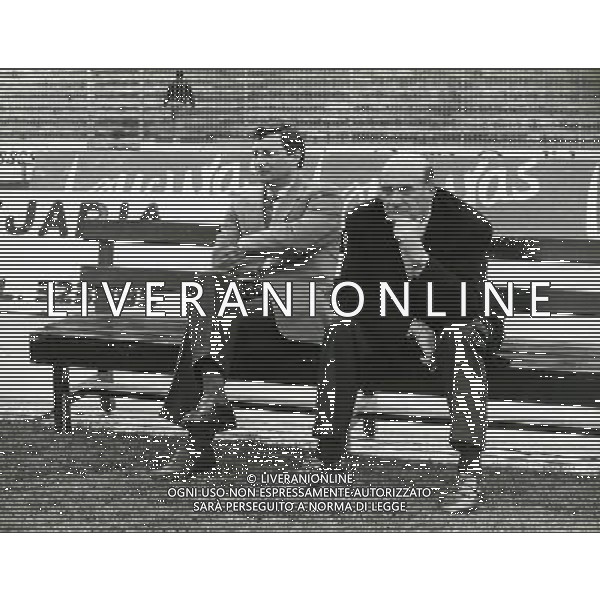 RETROSPETTIVA CESARE BORTOLOTTI PRESIDENTE ATALANTA CALCIO NELLA FOTO CESARE BORTOLOTTI PRESIDENTE ATALANTA CON FRANCO PREVITALI AG ALDO LIVERANI SAS