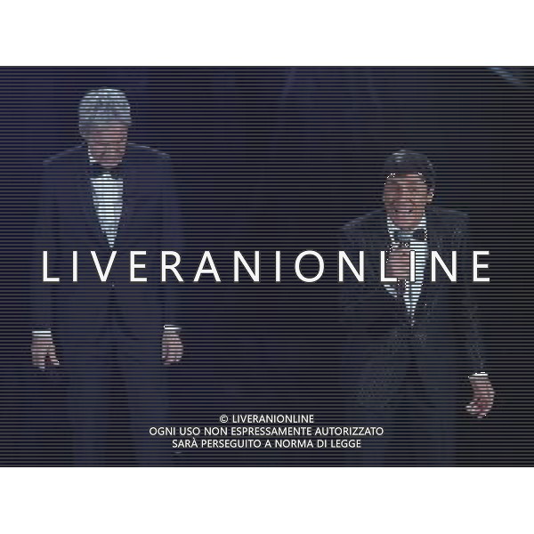 68mo Festival della canzone Italiana Sanremo 2018 Prima Serata Sanremo (IM) - 06.02.2018 Nella Foto: gianni morandi e claudio baglioni /Ph.Vitez-Ag. Aldo Liverani