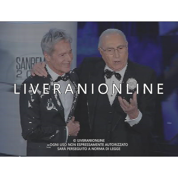 68mo Festival della canzone Italiana Sanremo 2018 Seconda Serata Sanremo (IM) - 07.02.2018 Nella Foto: Claudio Baglioni e Pippo Baudo /Ph.Vitez-Ag. Aldo Liverani