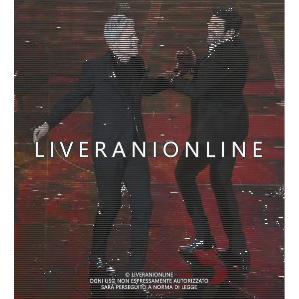 68mo Festival della canzone Italiana Sanremo 2018 Seconda Serata Sanremo (IM) - 07.02.2018 Nella Foto: Claudio Baglioni Pierfrancesco Favino /Ph.Vitez-Ag. Aldo Liverani