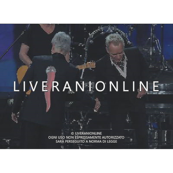 68mo Festival della canzone Italiana Sanremo 2018 Seconda Serata Sanremo (IM) - 07.02.2018 Nella Foto: sting claudio baglioni /Ph.Vitez-Ag. Aldo Liverani