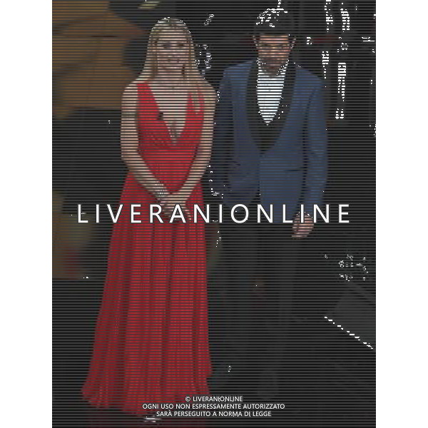 68mo Festival della canzone Italiana Sanremo 2018 Seconda Serata Sanremo (IM) - 07.02.2018 Nella Foto: Michelle Hunziker Pierfrancesco Favino /Ph.Vitez-Ag. Aldo Liverani
