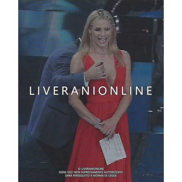 68mo Festival della canzone Italiana Sanremo 2018 Seconda Serata Sanremo (IM) - 07.02.2018 Nella Foto: Michelle Hunziker Pierfrancesco Favino /Ph.Vitez-Ag. Aldo Liverani