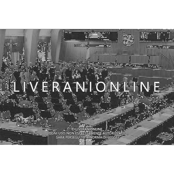 La prima seduta del consiglio regionale nella sede del palazzo della Regione Lombardia, Grattacielo Pirelli \'Pirellone\' a Milano 2 giugno 1980 - RETROSPETTIVA ©ARCHIVIO / AGENZIA ALDO LIVERANI SAS