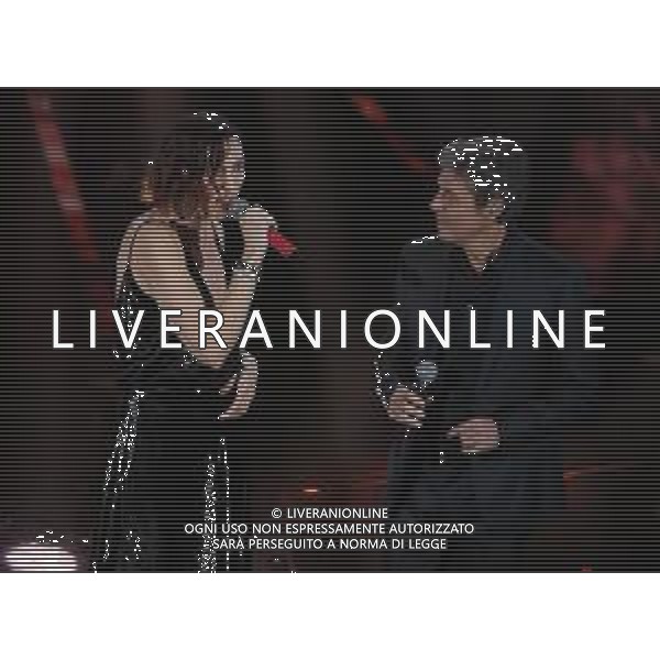 68mo Festival della canzone Italiana Sanremo 2018 Quarta Serata Sanremo (IM) - 09.02.2018 Nella Foto: Luca Barbarossa con Anna Foglietta /Ph.Vitez-Ag. Aldo Liverani