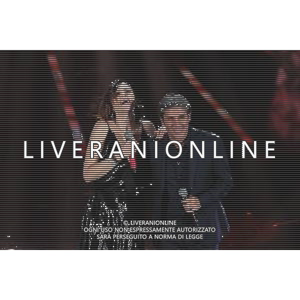 68mo Festival della canzone Italiana Sanremo 2018 Quarta Serata Sanremo (IM) - 09.02.2018 Nella Foto: Luca Barbarossa con Anna Foglietta /Ph.Vitez-Ag. Aldo Liverani
