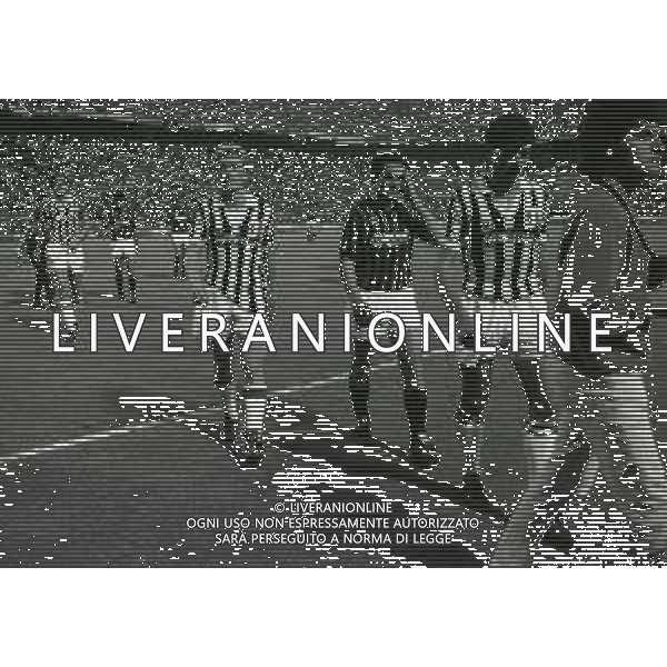 12-06-1985 MILANO-QUARTI DI FINALE DI COPPA ITALIA MILAN JUVENTUS 0-0 NELLA FOTO MASSIMO BONINI E GIUSEPPE INCOCCIATI AG ALDO LIVERANI SAS