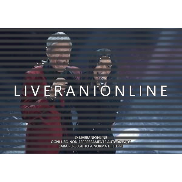 68mo Festival della canzone Italiana Sanremo 2018 Quinta Serata Sanremo (IM) - 10.02.2018 Nella Foto: Laura Pausini e Claudio Baglioni /Ph.Vitez-Ag. Aldo Liverani