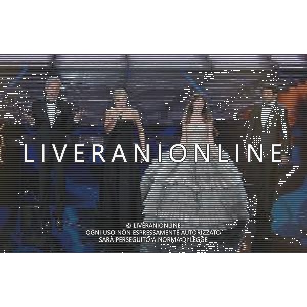 68mo Festival della canzone Italiana Sanremo 2018 Quinta Serata Sanremo (IM) - 10.02.2018 Nella Foto: Claudio Baglioni Michelle Hunziker Pierfrancesco Favino e Sabrina Impacciatore /Ph.Vitez-Ag. Aldo Liverani