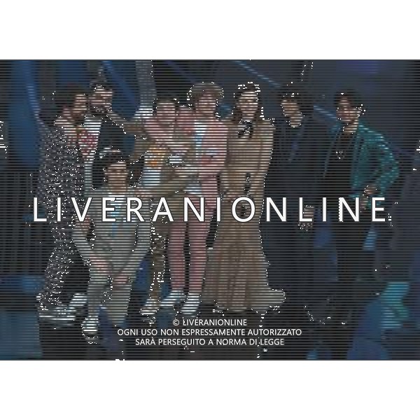 68mo Festival della canzone Italiana Sanremo 2018 Quinta Serata Sanremo (IM) - 10.02.2018 Nella Foto: i finalisti - Lo stato sociale, annalisa e ermal meta e fabrizio moro /Ph.Vitez-Ag. Aldo Liverani