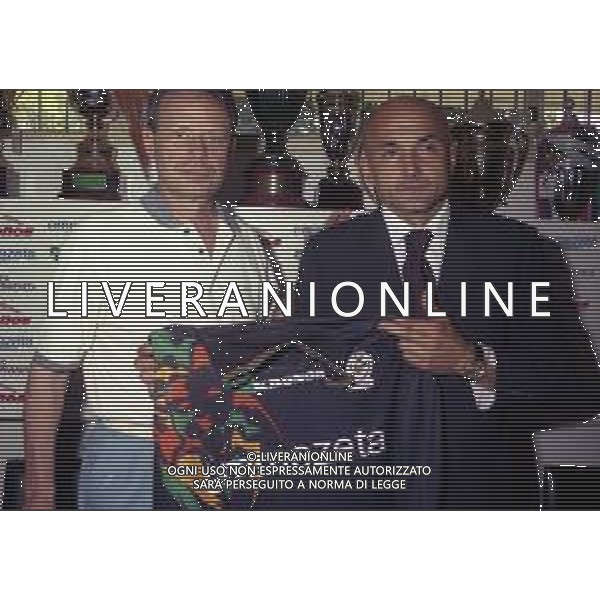 1999 VENEZIA PRESENTAZIONE DEL NUOVO ALLENATORE DEL VENEZIA CALCIO LUCIANO SPALLETTI NELLA FOTO LUCIANO SPALLETTI CON IL PRESIDDENTE DEL VENEZIA MAURIZIO ZAMPARINI AG ALDO LIVERANI SAS