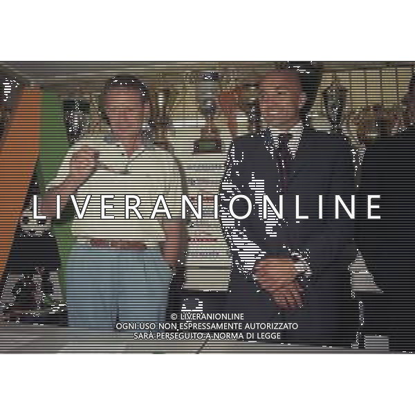 1999 VENEZIA PRESENTAZIONE DEL NUOVO ALLENATORE DEL VENEZIA CALCIO LUCIANO SPALLETTI NELLA FOTO LUCIANO SPALLETTI CON IL PRESIDDENTE DEL VENEZIA MAURIZIO ZAMPARINI AG ALDO LIVERANI SAS