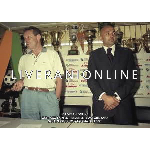 1999 VENEZIA PRESENTAZIONE DEL NUOVO ALLENATORE DEL VENEZIA CALCIO LUCIANO SPALLETTI NELLA FOTO LUCIANO SPALLETTI CON IL PRESIDDENTE DEL VENEZIA MAURIZIO ZAMPARINI AG ALDO LIVERANI SAS