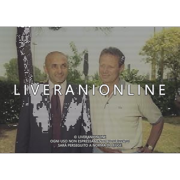1999 VENEZIA PRESENTAZIONE DEL NUOVO ALLENATORE DEL VENEZIA CALCIO LUCIANO SPALLETTI NELLA FOTO LUCIANO SPALLETTI CON IL PRESIDDENTE DEL VENEZIA MAURIZIO ZAMPARINI AG ALDO LIVERANI SAS