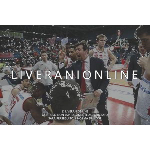 Lega Basket serie A Victoria Libertas Pallacanestro Pesaro - Fiat Torino 11/02/2018 nella foto: Coach Spiro Leka ©Claudio Zamagni/Agenzia Aldo Liverani