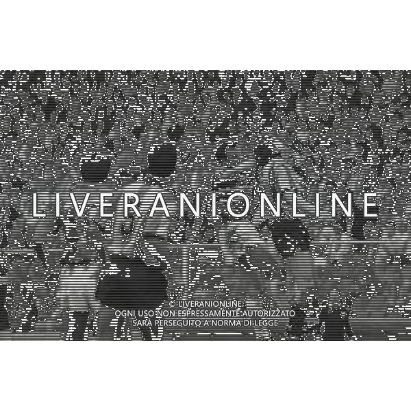 19-04-1989 SAMPDORIA-KV MECHELEN 3-0 SEMFINALE DI COPPA DELLA COPPE NELLA FOTO AZIONE DI GIOCO AG ALDO LIVERANI SAS