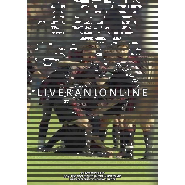 23-05-1999 PERUGIA-CAMPIONATO DI CALCIO SERIE A PERUGIA MILAN 1-2 NELLA FOTO ABBRACCI GIOCATORI MILAN AG ALDO LIVERANI SAS