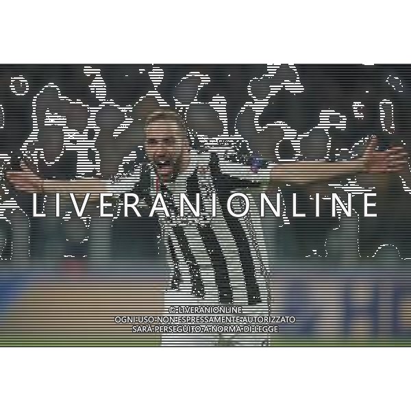 UEFA Champions League 2017/2018 Ottavi di Finale Andata Torino - 13.02.2018 Juventus-Tottenham Hotspur Nella Foto:higuain esulta /Ph.Vitez-Ag. Aldo Liverani