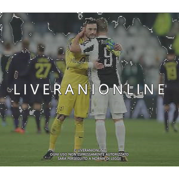 UEFA Champions League 2017/2018 Ottavi di Finale Andata Torino - 13.02.2018 Juventus-Tottenham Hotspur Nella Foto:abbraccio lloris higuain /Ph.Vitez-Ag. Aldo Liverani