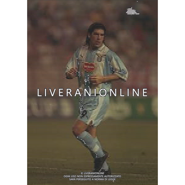 27-08-1999 MONTECARLO- FINALE SUPERCOPPA EUROPEA MANCHESTER UNITED LAZIO 0-1 NELLA FOTO MARCELO SALAS AG ALDO LIVERANI SAS