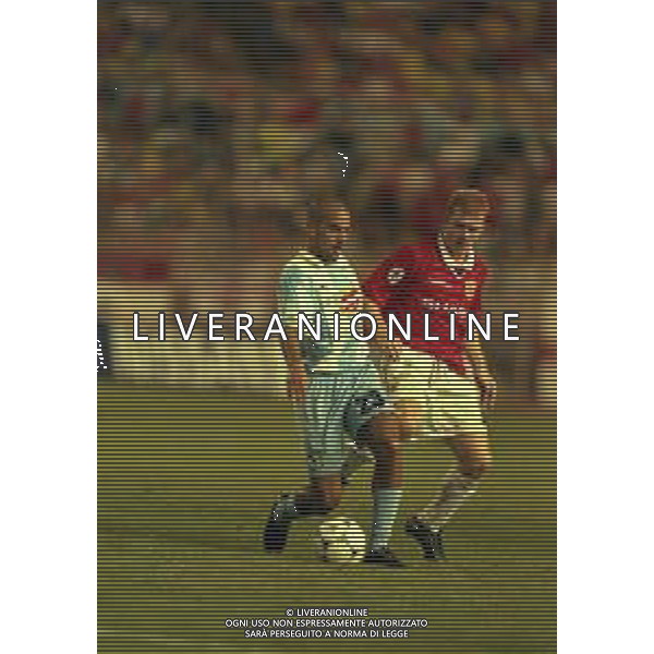 27-08-1999 MONTECARLO- FINALE SUPERCOPPA EUROPEA MANCHESTER UNITED LAZIO 0-1 NELLA FOTO JUAN SEBASTIAN VERON AG ALDO LIVERANI SAS