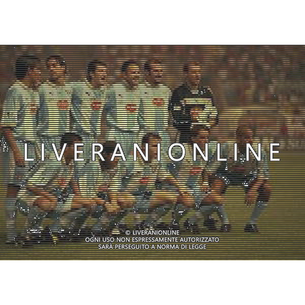27-08-1999 MONTECARLO- FINALE SUPERCOPPA EUROPEA MANCHESTER UNITED LAZIO 0-1 NELLA FOTO FORMAZIONE LAZIO AG ALDO LIVERANI SAS