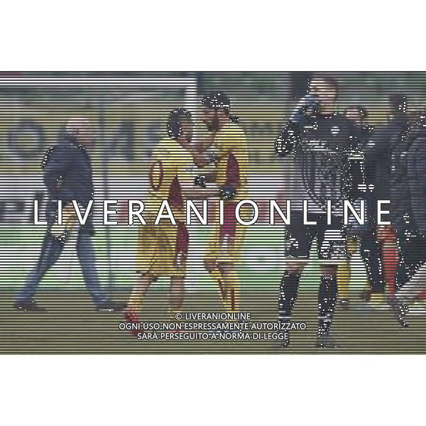 CESENA - CITTADELLA serie B ConTe.it 17/02/2018 nella foto: esultanza cittadella ©Claudio Zamagni/Agenzia Aldo Liverani cittadella final exultation during Serie B conTe.it match between Cesena and Cittadella at Stadio Orogel Dino Manuzzi on February 17, 2018 in Cesena, Italy. photo credit by Claudio Zamagni/Aldo Liverani Photo Agency