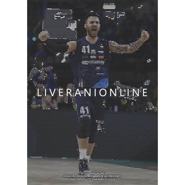 Poste Mobile Final Eight 18/02/2018 Fiat Torino - Germani Basket Brescia nella foto: Sacchetti Brian ©Claudio Zamagni/Agenzia Aldo Liverani Sacchetti Brian during Poste Mobile Final Eight Italian Basketball Cup 2018 - Fiat Torino against Germani Basket Brescia at Mandela Forum in Florence, on February 18, 2018 photo credit by Claudio Zamagni/Aldo Liverani Photo Agency
