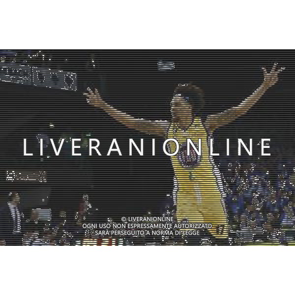 Poste Mobile Final Eight 18/02/2018 Fiat Torino - Germani Basket Brescia nella foto: Washington Deron ©Claudio Zamagni/Agenzia Aldo Liverani Washington Deron during Poste Mobile Final Eight Italian Basketball Cup 2018 - Fiat Torino against Germani Basket Brescia at Mandela Forum in Florence, on February 18, 2018 photo credit by Claudio Zamagni/Aldo Liverani Photo Agency