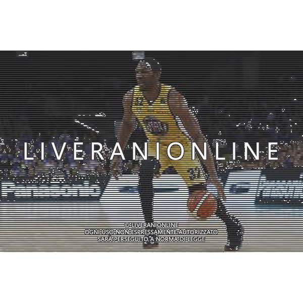 Poste Mobile Final Eight 18/02/2018 Fiat Torino - Germani Basket Brescia nella foto: Mbakwe Trevor ©Claudio Zamagni/Agenzia Aldo Liverani Mbakwe Trevor during Poste Mobile Final Eight Italian Basketball Cup 2018 - Fiat Torino against Germani Basket Brescia at Mandela Forum in Florence, on February 18, 2018 photo credit by Claudio Zamagni/Aldo Liverani Photo Agency / AGENZIA ALDO LIVERANI SAS