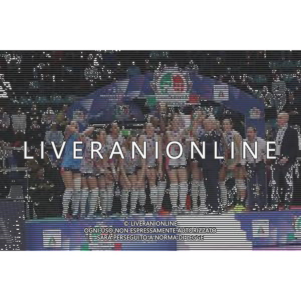 Bologna 18 Febbraio 2018 Coppa Italia Novara Vince - CONEGLIANO Vs NOVARA Finale Coppa Italia 2018 Volley Femminile al PalaDozza di Bologna 18/02/2018 nella foto la premiazione ©SANNA / AGENZIA ALDO LIVERANI SAS