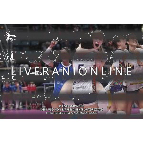 Coppa Italia A2 Mondovi Marignano 18 Febbraio 2018 - Battistelli San Giovanni in Marignano Vs LPM Bam Mondovi\' Finale 21a Coppa Italia di A2 Volley Femminile al PalaDozza di Bologna 18/02/2018 nella foto esultanza e festeggiamenti ©SANNA / AGENZIA ALDO LIVERANI SAS