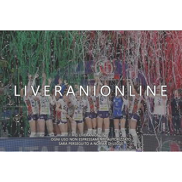 Coppa Italia A2 Mondovi Marignano 18 Febbraio 2018 - Battistelli San Giovanni in Marignano Vs LPM Bam Mondovi\' Finale 21a Coppa Italia di A2 Volley Femminile al PalaDozza di Bologna 18/02/2018 nella foto esultanza e festeggiamenti ©SANNA / AGENZIA ALDO LIVERANI SAS
