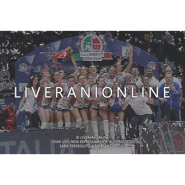 Coppa Italia A2 Mondovi Marignano 18 Febbraio 2018 - Battistelli San Giovanni in Marignano Vs LPM Bam Mondovi\' Finale 21a Coppa Italia di A2 Volley Femminile al PalaDozza di Bologna 18/02/2018 nella foto esultanza e festeggiamenti ©SANNA / AGENZIA ALDO LIVERANI SAS