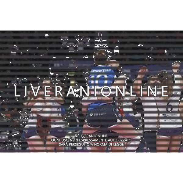 Coppa Italia A2 Mondovi Marignano 18 Febbraio 2018 - Battistelli San Giovanni in Marignano Vs LPM Bam Mondovi\' Finale 21a Coppa Italia di A2 Volley Femminile al PalaDozza di Bologna 18/02/2018 nella foto esultanza e festeggiamenti ©SANNA / AGENZIA ALDO LIVERANI SAS