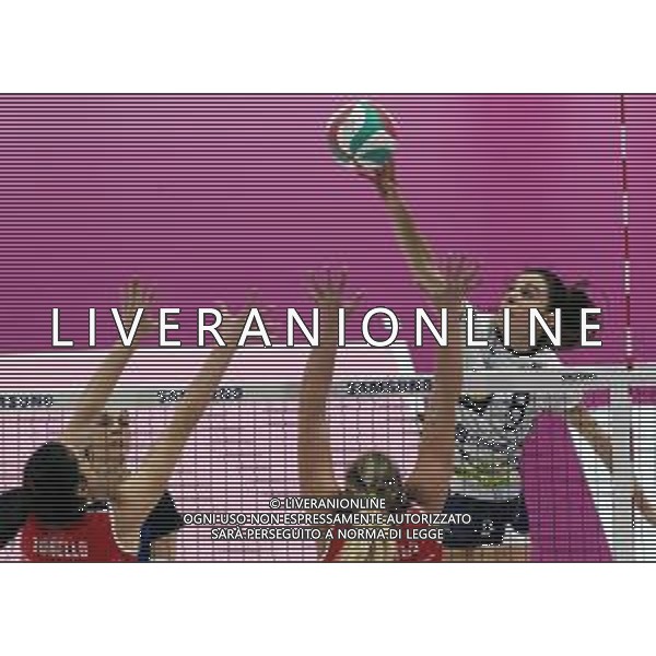 giulia saguatti battistelli san giovanni in marignan contro lpm bam mondovi finale samsung galaxy coppa italia a2 bologna - Battistelli San Giovanni in Marignano Vs LPM Bam Mondovi\' Finale 21a Coppa Italia di A2 Volley Femminile al PalaDozza di Bologna 18/02/2018 ©SANNA / AGENZIA ALDO LIVERANI SAS