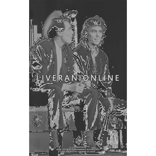 George Harrison, ex chitarrista dei Beatles ospite internazionale al festival di Sanremo nel 1988 - RETROSPETTIVA nella foto con Carlo Massarini ©ARCHIVIO / AGENZIA ALDO LIVERANI SAS