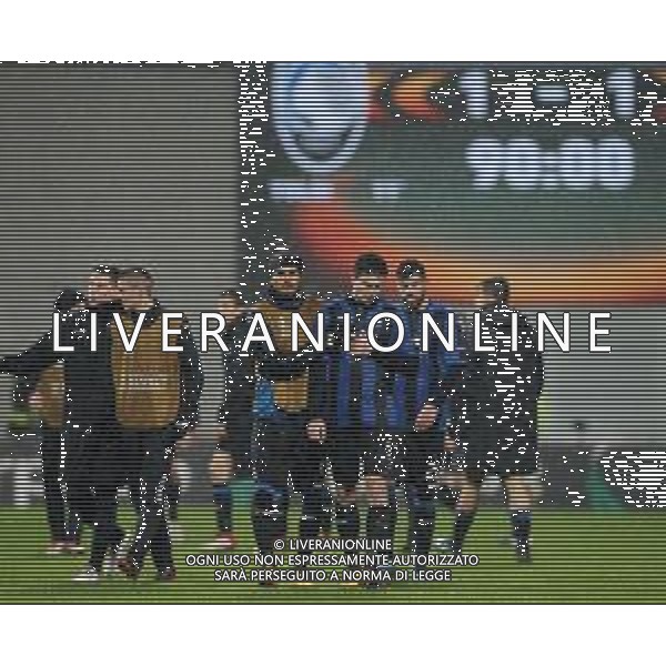 UEFA Europa League 2017/2018 Sedicesimi di Finale Ritorno Reggio Emilia - 22.02.2018 Atalanta-Borussia Dortmund Nella Foto:delusione dei giocatori dell\'atalanta a fine gara /Ph.Vitez-Ag. Aldo Liverani