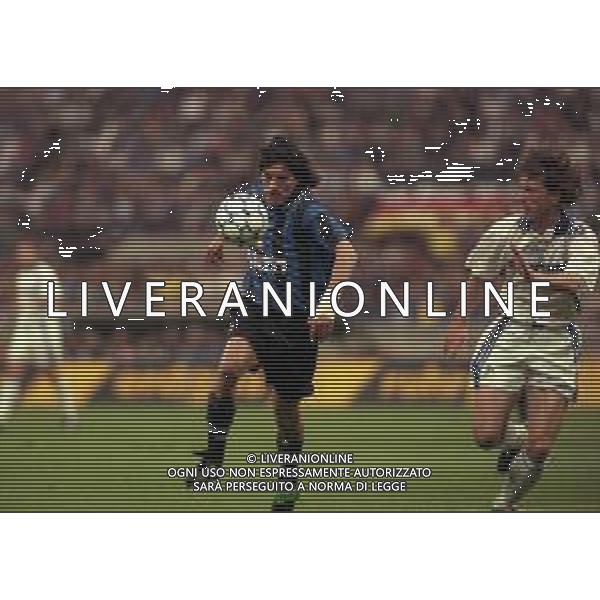21-05-1997 MILANO FINALE DI COPPA UEFA INTER SHALKE 04 1-0 DOPO I RIGORI 4-1 NELLA FOTO IVAN ZAMORANO AG ALDO LIVERANI SAS