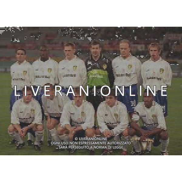 20-10-1998 ROMA- COPPA UEFA ROMA LEEDS NELLA FOTO FORMAZIONE LEEDS AG ALDO LIVERANI SAS